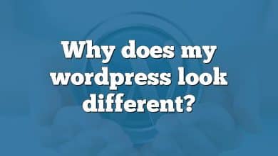 Why does my wordpress look different?