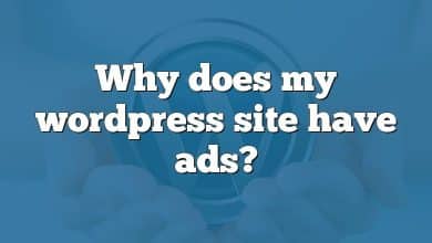 Why does my wordpress site have ads?