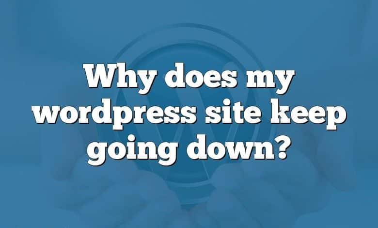 Why does my wordpress site keep going down?