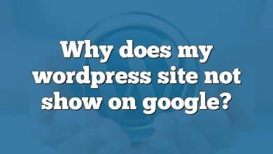 Why does my wordpress site not show on google?