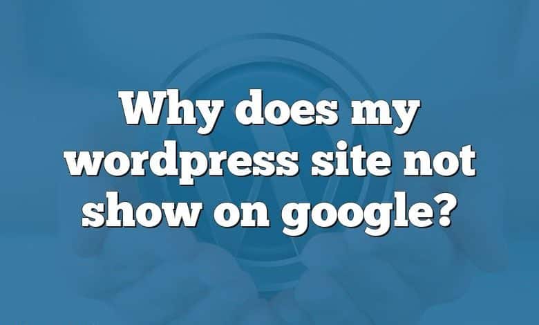 Why does my wordpress site not show on google?