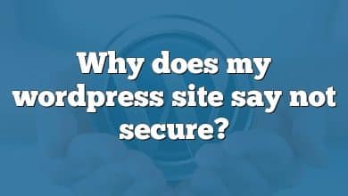 Why does my wordpress site say not secure?