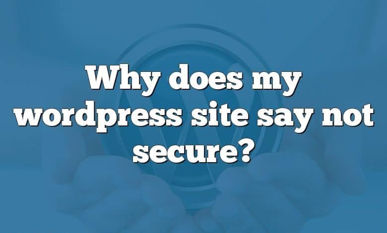 Why does my wordpress site say not secure?