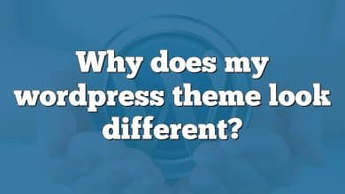 Why does my wordpress theme look different?