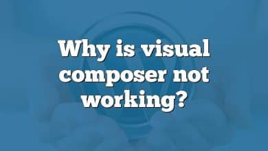 Why is visual composer not working?