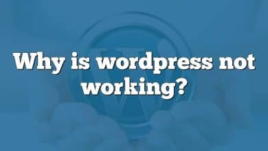 Why is wordpress not working?