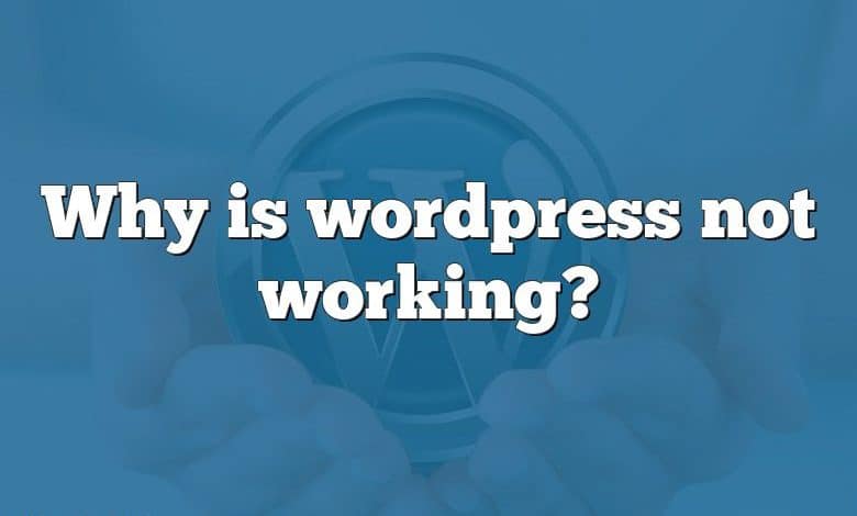 Why is wordpress not working?