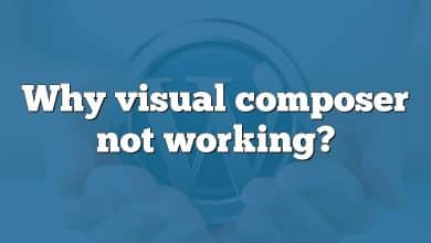 Why visual composer not working?
