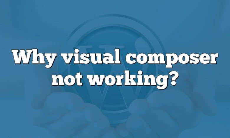 Why visual composer not working?