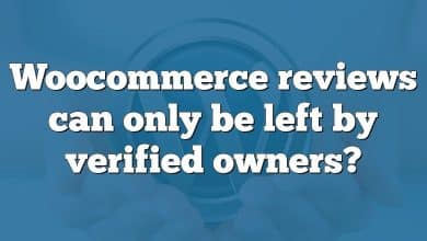 Woocommerce reviews can only be left by verified owners?