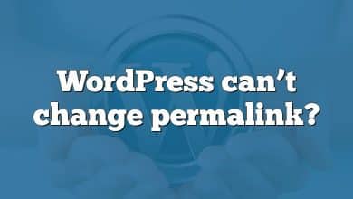 WordPress can’t change permalink?