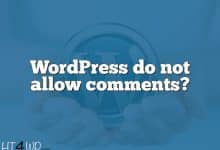 WordPress do not allow comments?