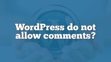 WordPress do not allow comments?