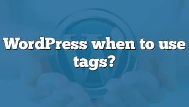WordPress when to use tags?