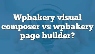 Wpbakery visual composer vs wpbakery page builder?