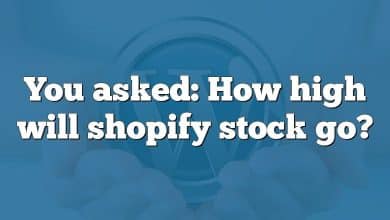 You asked: How high will shopify stock go?