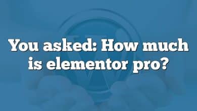 You asked: How much is elementor pro?