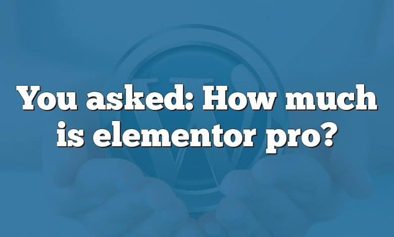 You asked: How much is elementor pro?