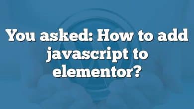 You asked: How to add javascript to elementor?