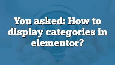 You asked: How to display categories in elementor?