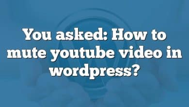 You asked: How to mute youtube video in wordpress?
