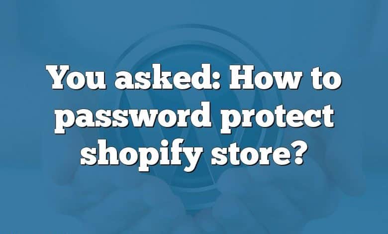 You asked: How to password protect shopify store?