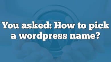 You asked: How to pick a wordpress name?