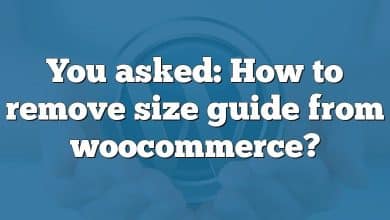 You asked: How to remove size guide from woocommerce?