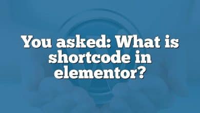 You asked: What is shortcode in elementor?