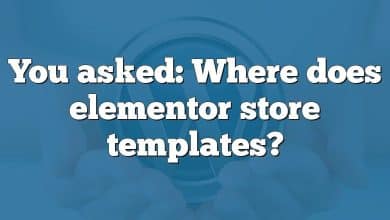 You asked: Where does elementor store templates?