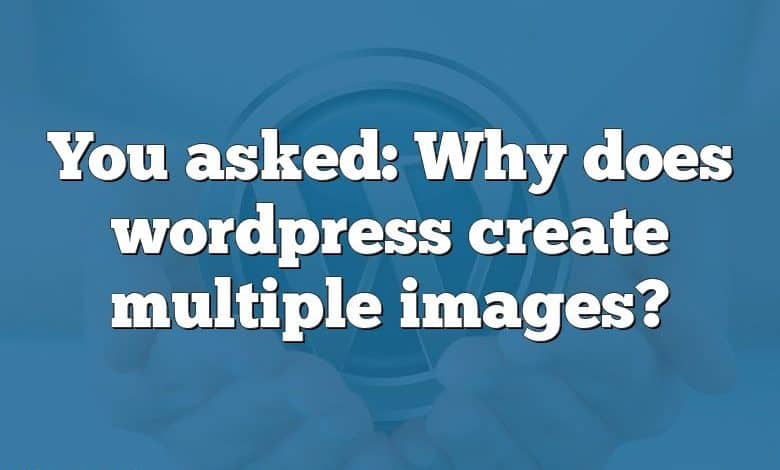 You asked: Why does wordpress create multiple images?