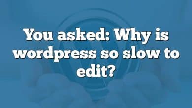 You asked: Why is wordpress so slow to edit?