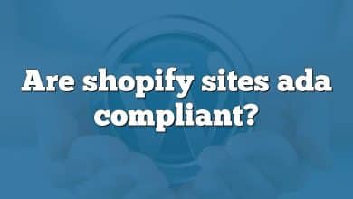 Are shopify sites ada compliant?