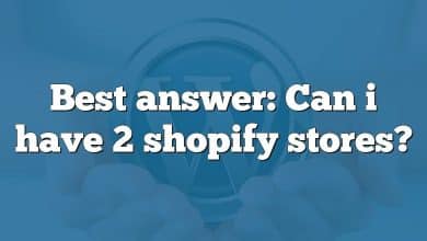 Best answer: Can i have 2 shopify stores?