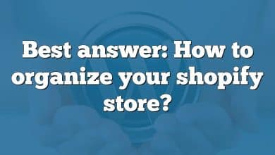 Best answer: How to organize your shopify store?