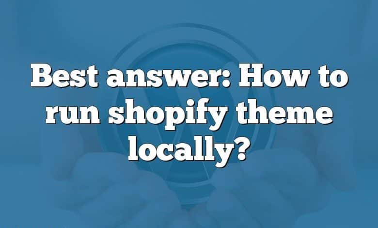 Best answer: How to run shopify theme locally?