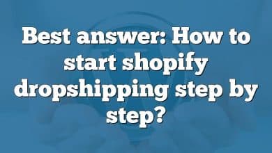 Best answer: How to start shopify dropshipping step by step?