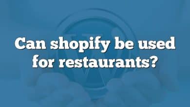 Can shopify be used for restaurants?