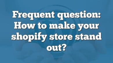 Frequent question: How to make your shopify store stand out?