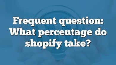 Frequent question: What percentage do shopify take?