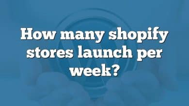 How many shopify stores launch per week?