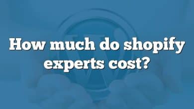 How much do shopify experts cost?