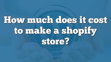 How much does it cost to make a shopify store?