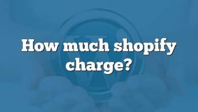 How much shopify charge?