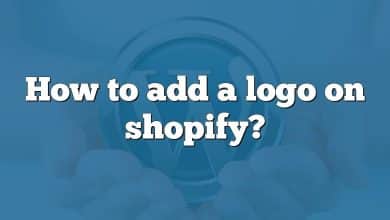 How to add a logo on shopify?