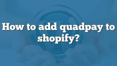 How to add quadpay to shopify?