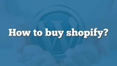 How to buy shopify?