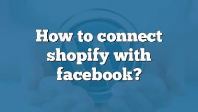 How to connect shopify with facebook?