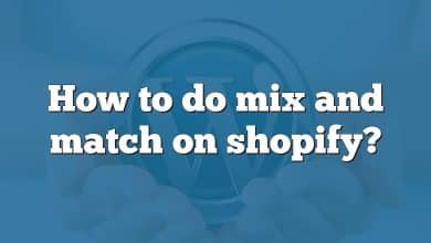 How to do mix and match on shopify?