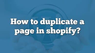 How to duplicate a page in shopify?